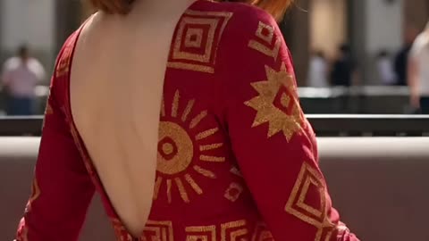 This Red and Gold Combo Is Next Level #lookbook2026 #fashionflash #trendspot #redchic #dressvibes