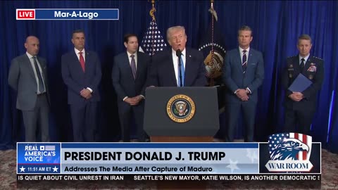 President Trump Addresses The Media After The Capture Of Venezuelan President Nicolas Maduro