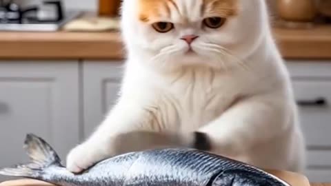 how the cat is catching the fish #cat #fish #animal
