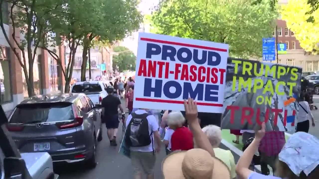 RAW VIDEO: Protests erupt in Oregon over Trump National Guard deployment.