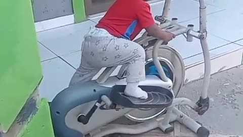 Future Fitness Instructor Turns Elliptical