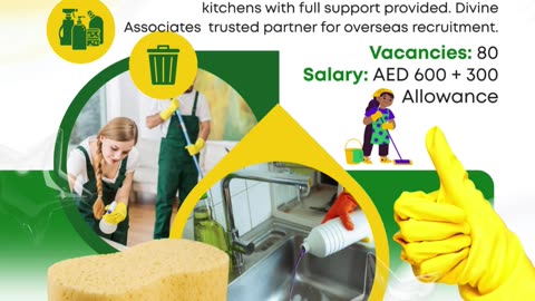 Join UAE’s Hospitality Sector as a Kitchen Cleaner – Apply with Divine Associates Ltd