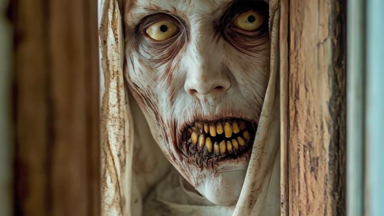 😱👹 horrible Nun Scary toy – crochet + clay + 3D printed Link in bio @ | TheHauntingHour