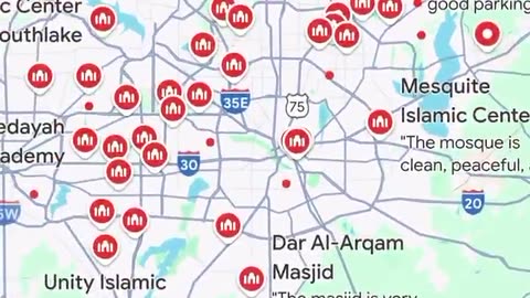 48 mosques have opened in Texas… just in the last 24 months: google maps view
