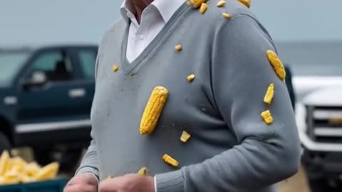 Trump selling corn Just for Fun