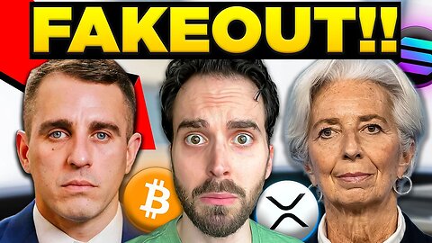 FAKEOUT!!: The ACTUAL Reason Bitcoin, Solana, XRP are Going Higher