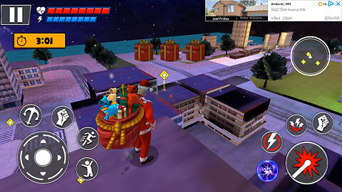 Santa Rope Hero Fighter Action - Android Longplay [28+ Mins, 1080p60fps]