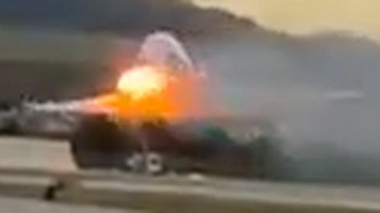 🔥🛬Libs of TikTok - OMG. Watch the horrific moment the UPS plane in Kentucky burst into FLAMES 🔥🛬