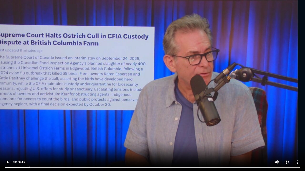 Update on Canadian ostrich case; ostriches developed virus antibodies▮The Jimmy Dore Show