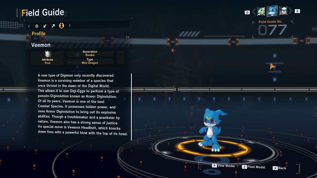 veemon all digivolution/de-digivolution/profile Digimon Story Time Stranger