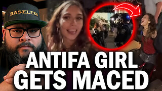 FAFO: Antifa Girl Talks Mad S**T Then Cries After Getting MACED By Police In Portland