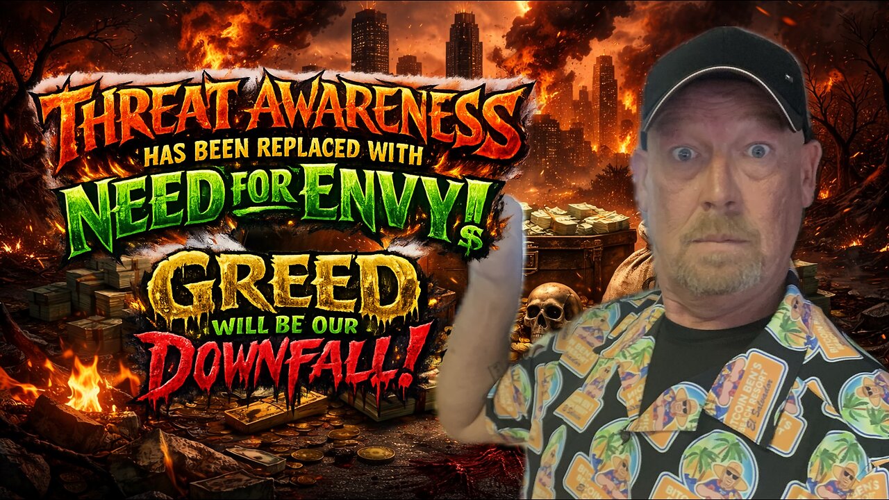 THREAT AWARENESS HAS BEEN REPLACED WITH NEED FOR ENVY! GREED WILL BE OUR DOWNFALL!
