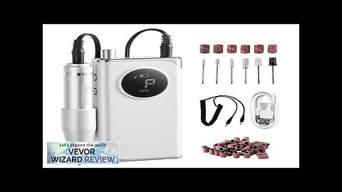 VEVOR Electric Rechargeable Nail Drill 40000RPM Portable Cordless Nail E File Machine Review