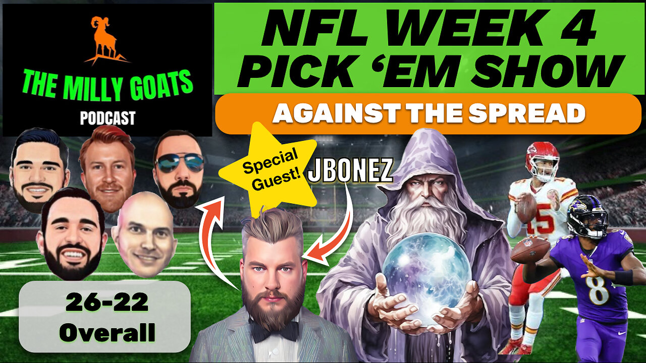 NFL Week 4 Pick 'em Contest Breakdown with Special Guest - JBonez