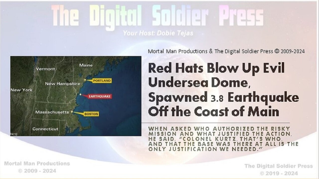 Red Hats Blow Up "Evil" Undersea Dome that Spawned a 3.8 Earthquake Off the Coast of Maine