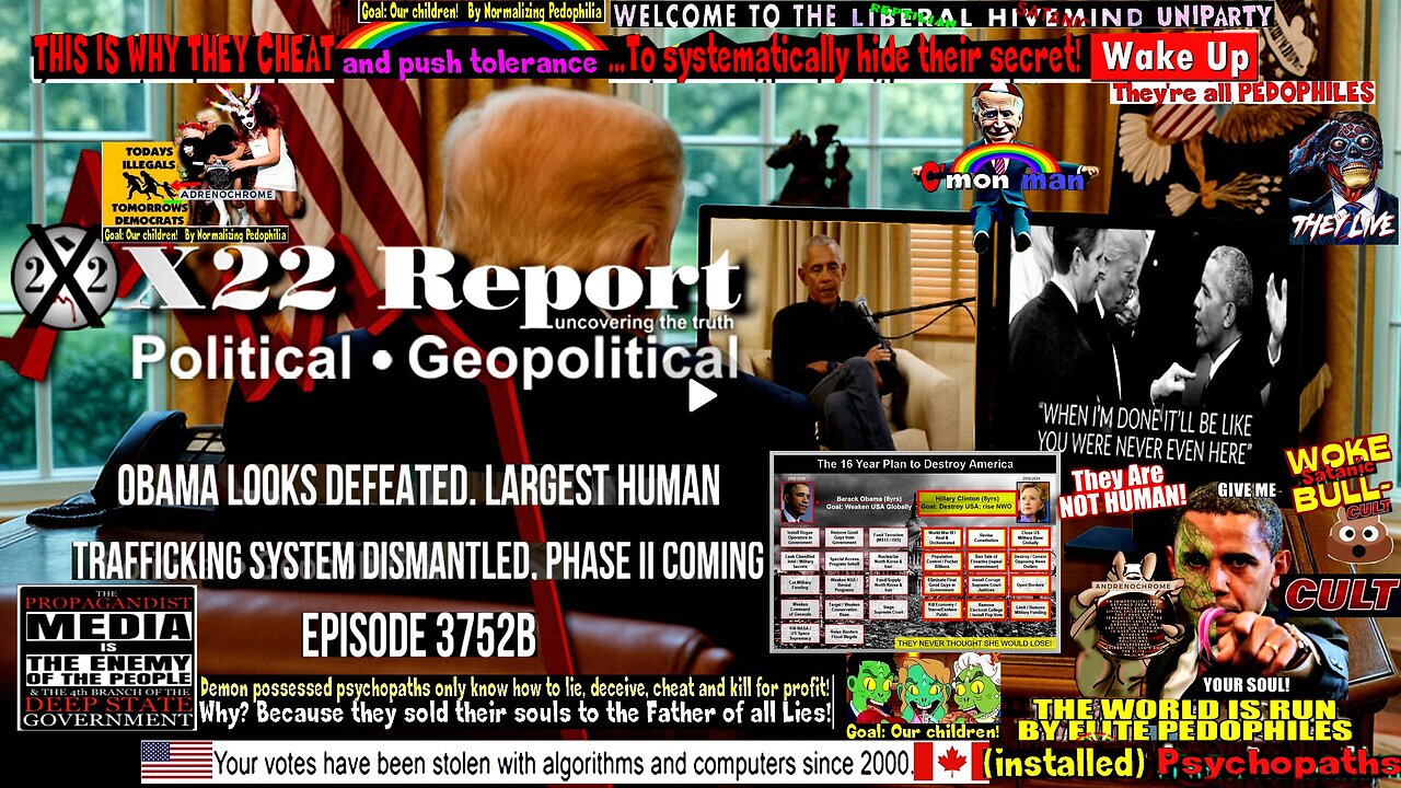 Ep 3752b - Obama Looks Defeated, Largest Human Trafficking System Dismantled, Phase II Coming