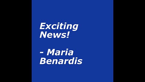 Exciting News! – Maria Benardis