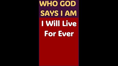 I WILL LIVE FOR EVER #WordofGod #Jesus #God #Word #power #mindset #Christ #love #strength #good