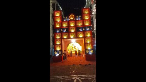 Puja and lighting in residential complex