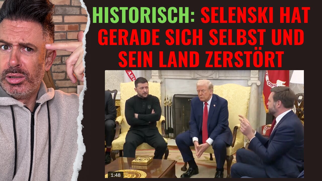 Historisch! Vladimir "Churchill" Selenski hat soeben sich selber und sein Land zerstört