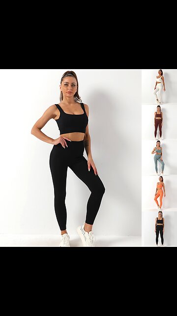 Seamless Slim+ 2-Piece Sports Bra And High Waist Leggings Combo🔥
