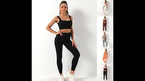 Seamless Slim+ 2-Piece Sports Bra And High Waist Leggings Combo🔥