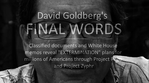 David Goldberg's warning on Project Pogo and Zephyr - Before he was Killed