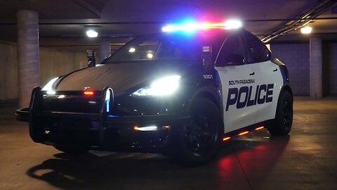 *TESLA POLICE CARS* South Pasadena Police Responding Code 3