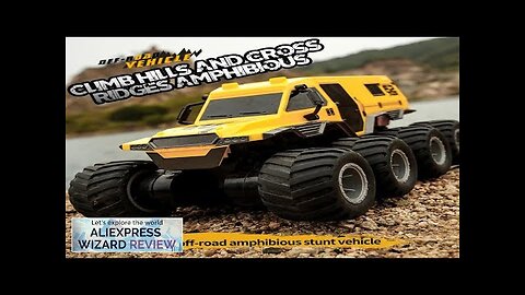 8x8 RC Car 8WD Off-road Amphibious Stunt Vehicle 8-wheel Speed Racing Truck Review