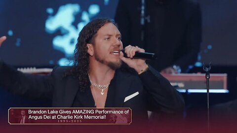 Brandon Lake Gives AMAZING Performance of Angus Dei at Charlie Kirk Memorial!