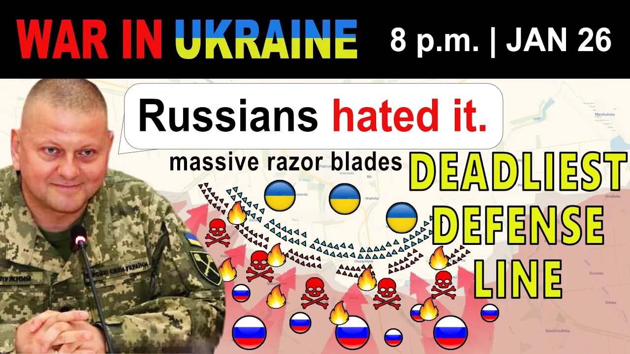 26 Jan: MASSIVE RAZOR WIRES! PILES OF RUSSIANS STACK UP! | War in Ukraine Explained