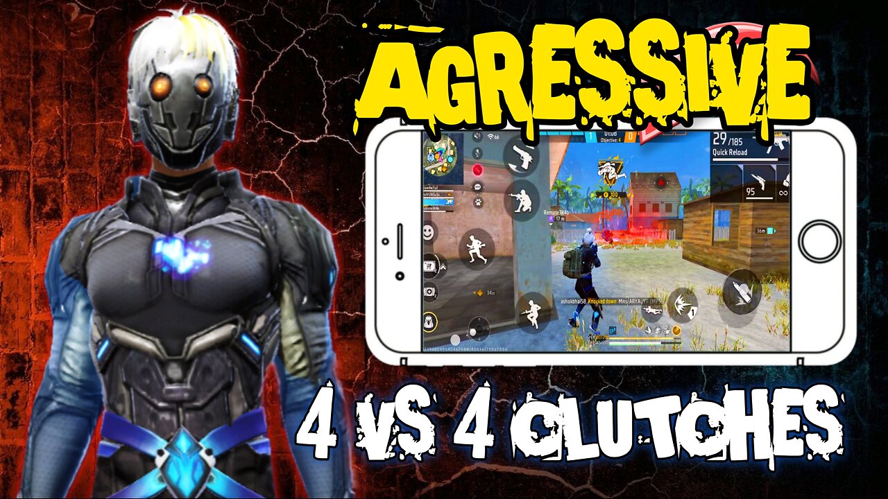 4VS4 CS Ranked Free Fire Max || Free Fire Headshot King 👑