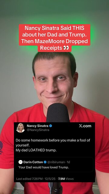 Nancy Sinatra said THIS about her dad and Trump. Then MazeMoore called her out and brought receipts