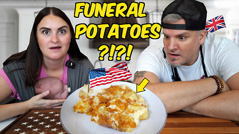 🇺🇸 Brits in the UK try making America’s famous funeral potatoes for the very first time!