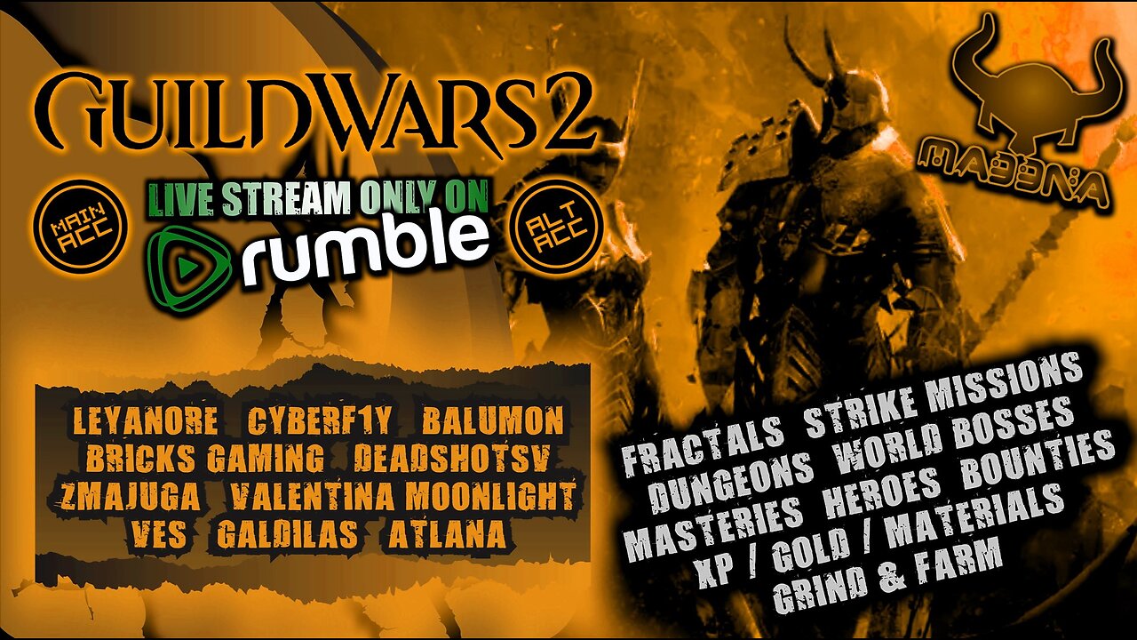 GUILD WARS 2 DUNGEON MARATHON Pt.2 & WINTERFEST ft @Leyanore, @Balumon, @TGKilla & @Cyberf1y