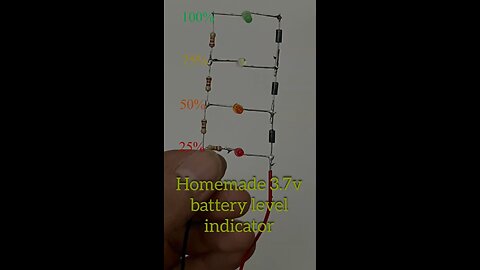 3.7V Battery Level Indicator Using LEDs | Simple DIY Circuit