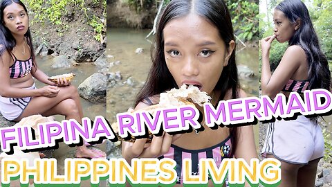 🇵🇭 Filipina Beauty River Mermaid & American Bully Water Play Wild Philippines Off Grid Island Living