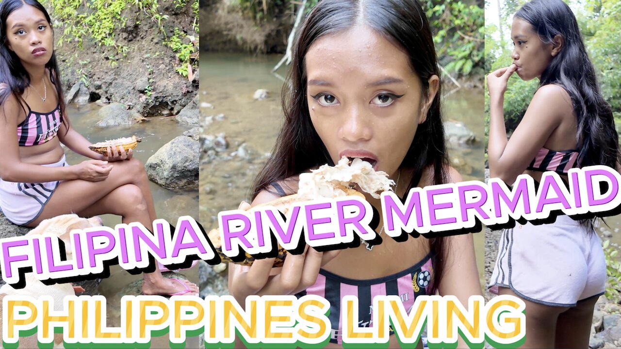 🇵🇭 Filipina Beauty River Mermaid & American Bully Water Play Wild Philippines Off Grid Island Living