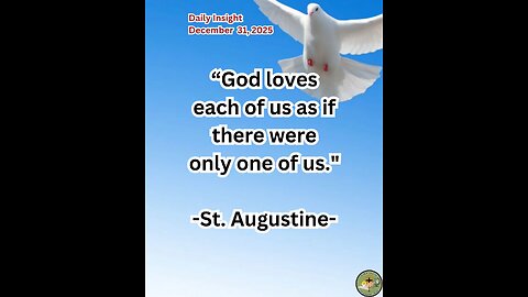 Daily Insight December 31, 2025 #faith #saint #insight