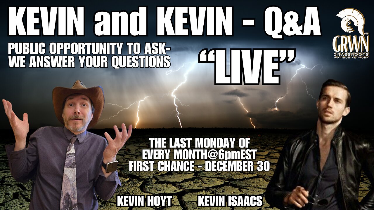 ** NOTICE!!! "LIVE" Q&A on the last Monday of every month starting Dec 30@6pmEST