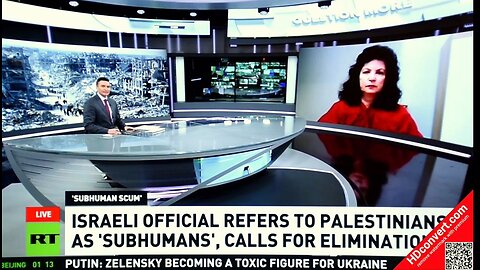 My Comments on RT: Israel's Parliament Speaker calls Palestinians Scum and Subhumans