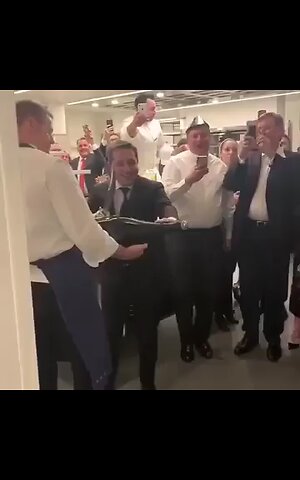 Poping big bottles of champaign at party