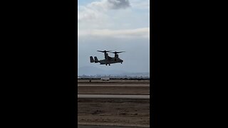 Marine Corps V-22 Osprey showing maneuvers