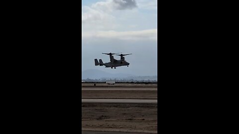 Marine Corps V-22 Osprey showing maneuvers