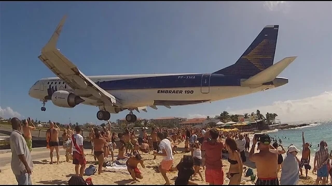 The Thrill of Low Pass Landings at Maho Beach, St. Maarten"