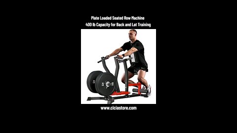 Plate Loaded Seated Row Machine - 400 lb Capacity for Back and Lat Training - Cicia Store