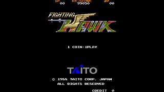 Fighting Hawk Arcade Game, Taito 1988, Longplay