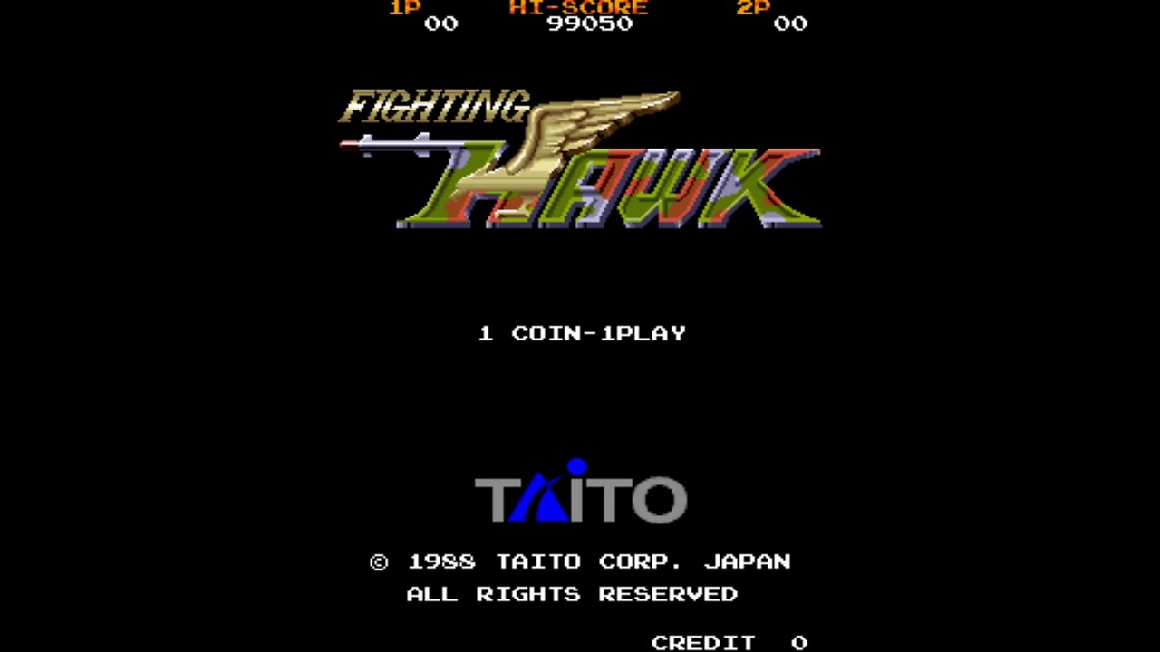 Fighting Hawk Arcade Game, Taito 1988, Longplay