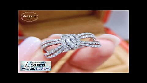 Aazuo Fine Jewerly 18K Gold Real Diamonds 0.65ct Luxury Knot Fashion Lines Review