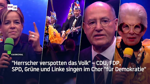 "Herrscher verspotten das Volk" – CDU, FDP, SPD, Grüne und Linke singen im Chor "für Demokratie"